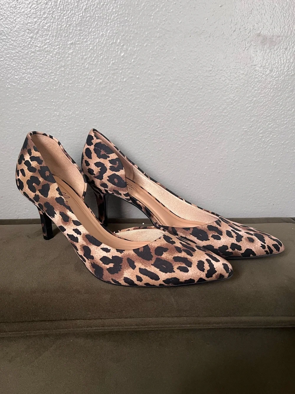 Abella Leopard Print Pointed Pumps